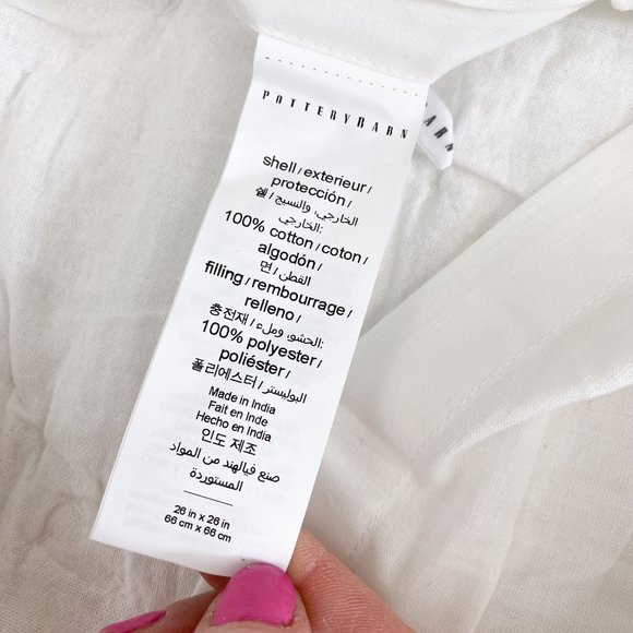 Pottery Barn Accents Pottery Barn Mesa Tassel Flax Pillow Cover